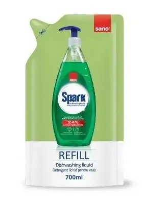 Detergent vase rezerva Sano Spark Castravete si Lamaie 700 ml