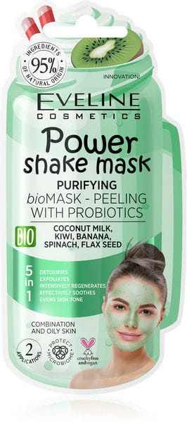 Masca de fata purificatoare cu probiotice Power Shake Purifying Eveline Cosmetics 10 ml