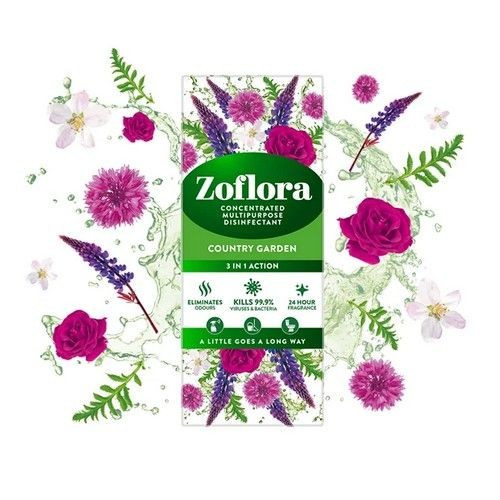 Solutie multi-suprafete Zoflora Country Garden 3 in1 Action concentrat 120 ml