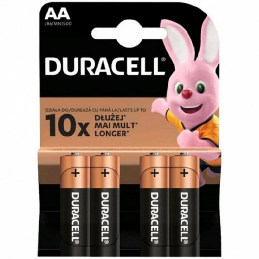 Baterii Duracell AA 1.5 V LR6 set 4 buc