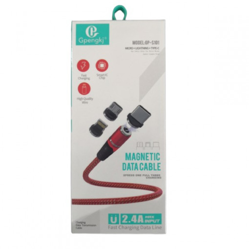 Cablu de date magnetic , fast charging , 2,4 A