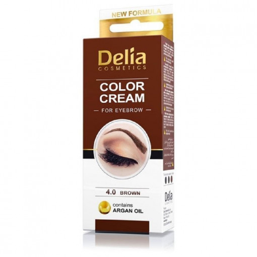 Delia Color Cream 4.0 Brown crema coloranta pentru sprancene 15ml