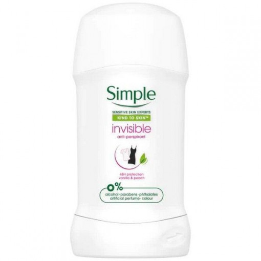 Deodorant antiperspirant Simple Invisible 40 ml
