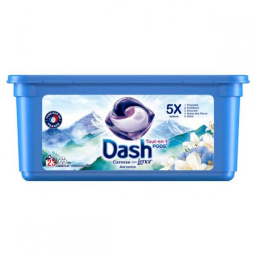 Detergent capsule Dash All in 1 Pods Caresse avec Lenor Aerienne 23 buc 547,4 g