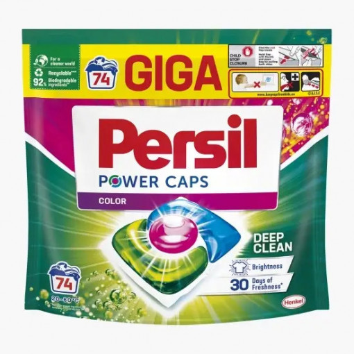 Detergent color capsule Persil Power Caps Color Deep Clean 74 buc 1036 g