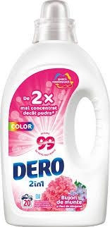 Detergent lichid Dero 2in1 Bujori de munte & Flori de Stanjenel, 1000 ml /20 spalari