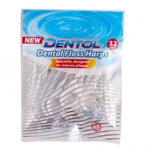 Harpa cu ata dentara individuala pentru adulti Dentol Dental Floss Harps, 32 buc