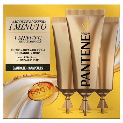 Pantene Pro-V 1 Minute Repair fiole Tratament regenerator pentru par 3x15ml