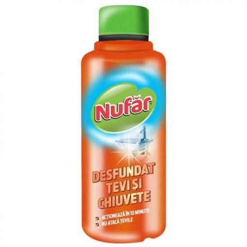 Solutie desfundat tevi si chiuvete Nufar 375 ml