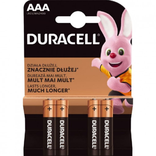 Baterii Duracell R3 1.5 V AAA set 4 buc