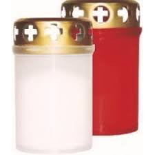 Bispol Candelaria V1-100 lumanare cu capac auriu, rosu