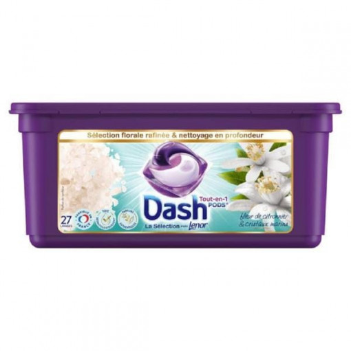 Detergent capsule Dash All in 1 Pods La Selection avec Lenor Fleur de Citronnier 27 buc 642,6 g