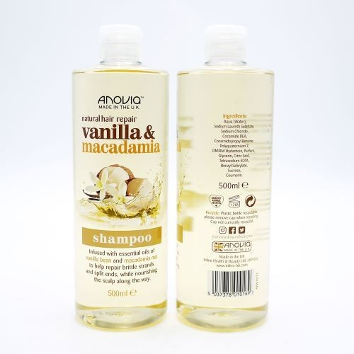 Sampon pentru par normal Anovia Vanilla & Macadamia 500 ml
