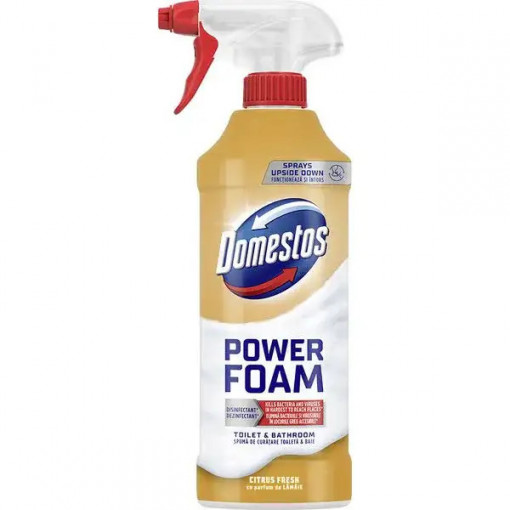 Spuma de curatare toaleta & baie Domestos Power Foam Citrus Fresh 435 ml