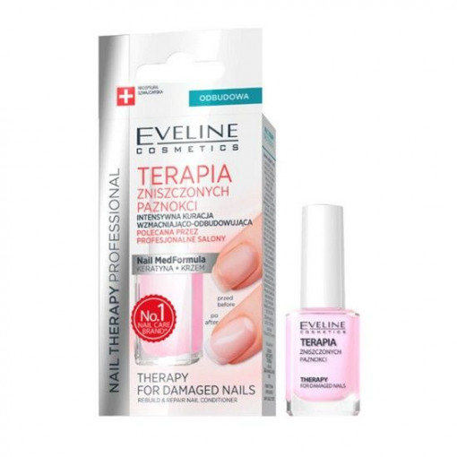 Tratament pentru unghii deteriorate Nail Therapy, 12 ml, Eveline Cosmetics