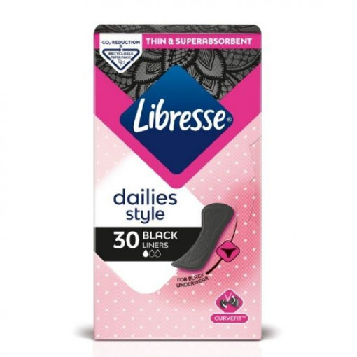 Absorbante zilnice Libresse Dailies Style Black 30 buc