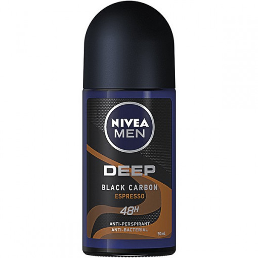 Deodorant antiperspirant roll-on Nivea Men Deep Black Carbon Espresso 50 ml