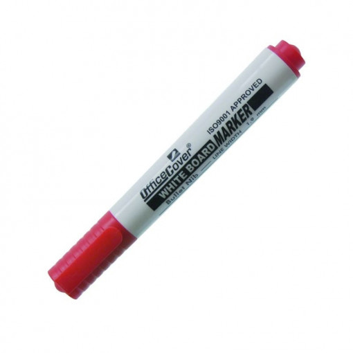 Office Cover marker pentru tabla magnetica , varf rotund, rosu