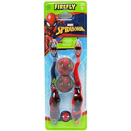 Periuta de dinti pentru copii 3+ ani cu capac protectie Firefly Spiderman 2 buc/set