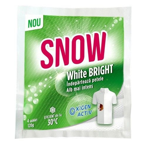 Snow Oxy White Bright inalbitor si pudra pentru indepartarea petelor 120g