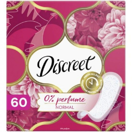 Absorbante zilnice fara parfum, Discreet Normal 60 buc