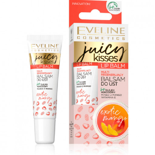 Balsam de buze hidratant Exotic Mango Juicy Kisses Eveline Cosmetics 12 ml
