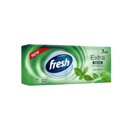 Batiste nazale 3 straturi Fresh Extra Menthol 10 buc set