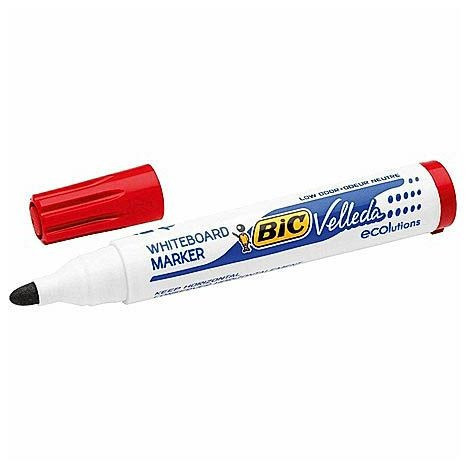 BIC marker rosu whiteboard velleda 1buc