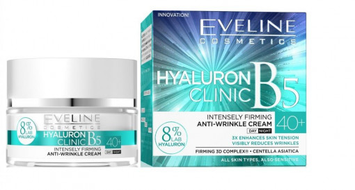 Crema de fata anti-rid zi/noapte 40+ Hyaluron Clinic B5 Eveline Cosmetics 50 ml