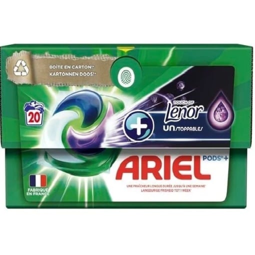 Detergent capsule Ariel Pods Touch of Lenor + Unstoppables 20 buc 444 g