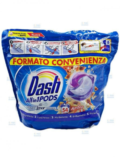 Detergent capsule Dash All in1 Pods Bouquet di Primavera 54 buc 1355.4 g