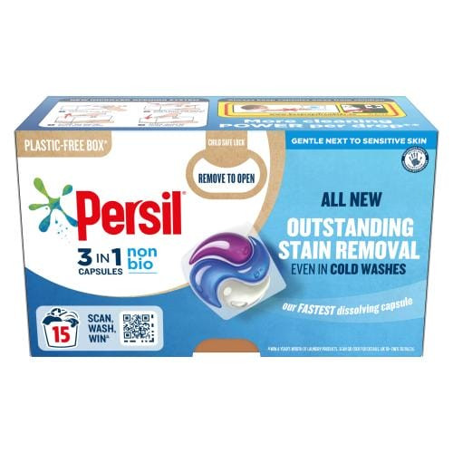 Detergent capsule universal Persil 3 in1 Non Bio Outstanding Stain Removal 15 spalari 316.5 g