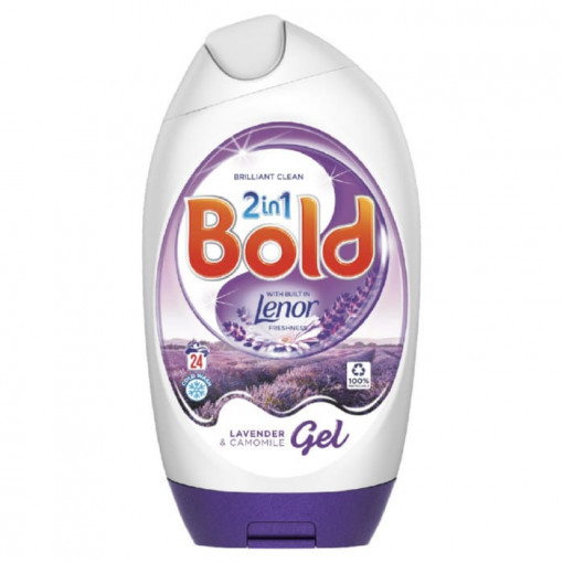 Detergent excel gel superconcentrat Bold 2in1 Lavender & Camomile 24 spalari, 888 ml
