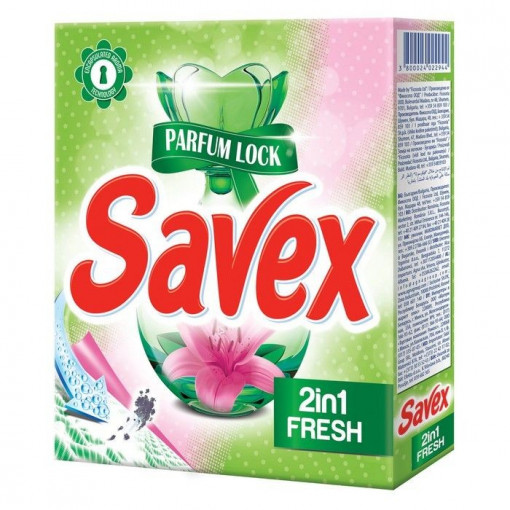 Detergent pudra automat, Savex 2in1 Fresh 300g