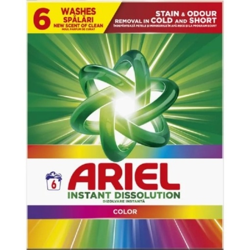 Detergent rufe automat Ariel Instant Dissolution Color 6 spalari 390g