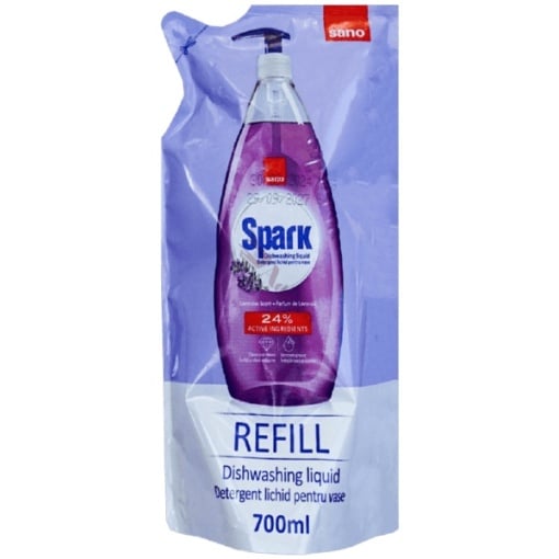 Detergent vase rezerva Sano Spark Lavanda 700 ml