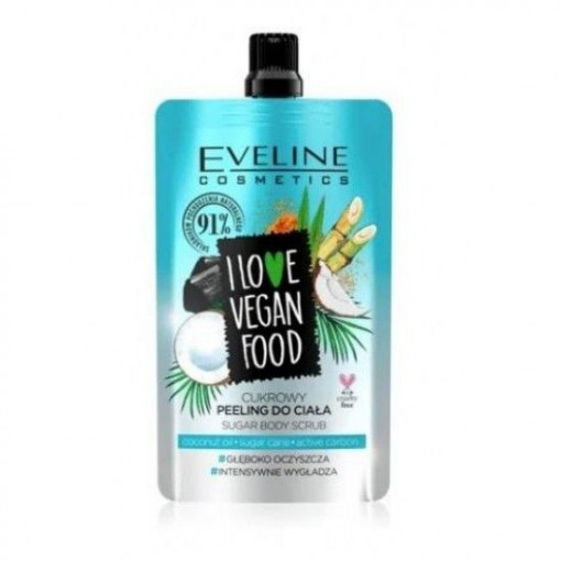 Exfoliant pentru corp Coconut I Love Vegan Food Eveline Cosmetics 75 ml