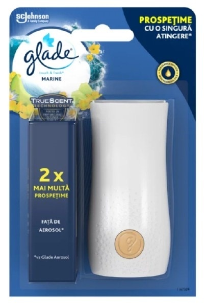 Glade Touch & Fresh Marine aparat + rezerva odorizant camera 10 ml
