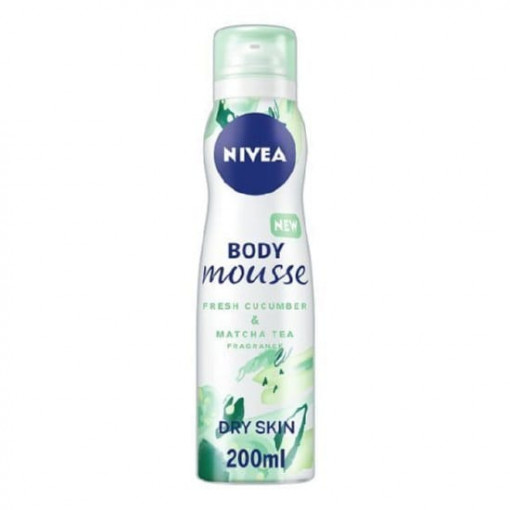 Lotiune spuma de corp spray Nivea Mousse Crispy Cucumber & Matcha Tea 200 ml