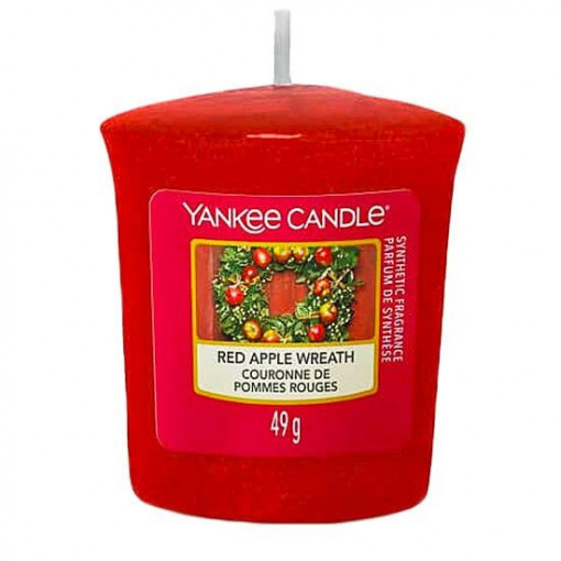 Lumanare parfumata Yankee Candle Votive Red Apple Wreath 49 g