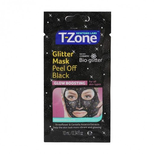 Masca Glitter Peel Off Black T-Zone 10 ml