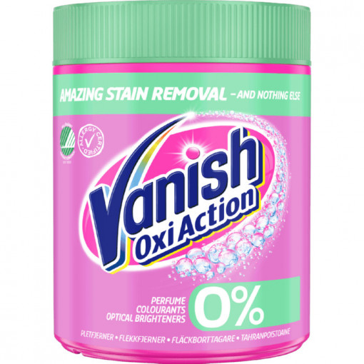 Pudra pentru indepartarea petelor, Vanish Oxi Action 0% Perfume, Colourants, 880 g