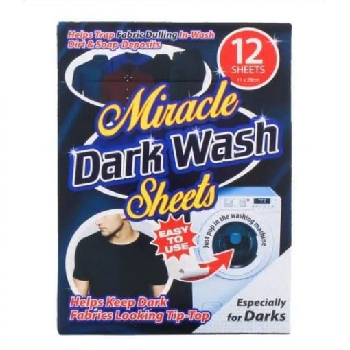 Servetele pentru revigorarea hainelor negre Miracle Dark Wash Sheets 12 buc