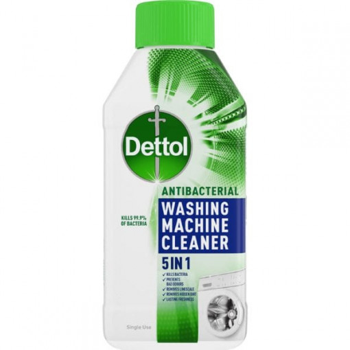 Solutie 5in1 pentru curatat si dezinfectat masina de spalat rufe, Dettol, 250 ml