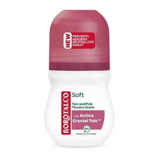 Deodorant anti-perspirant roll-on Borotalco Active Crystal Talc Soft 50 ml