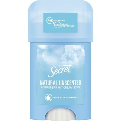 Deodorant antiperspirant crema stick with moisturisers Secret Natural Unscented 40 ml