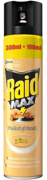 Insecticid spray Insecte Taratoare 3 in1 Raid Max 400 ml
