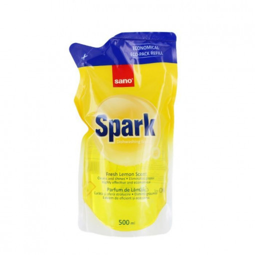 Rezerva detergent lichid pentru vase Sano Lemon 500ml