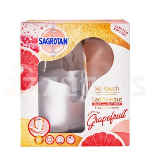 Sagrotan (Dettol) No-Touch aparat + rezerva sapun lichid antibacterian Grapefruit 250 ml