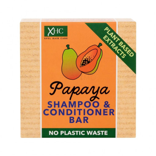 Sampon & Balsam solid pentru toate tipurile de par XHC Papaya 60 g